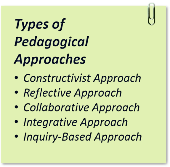Text Diagram for Types of Pedagogical Approaches