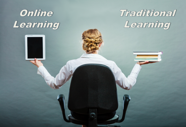 research paper on online vs traditional learning